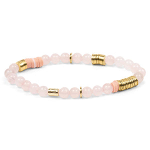 Intermix Stone Stacking Bracelet Rose Quartz Bracelet  - Stone of the Heart - Indie Indie Bang! Bang!