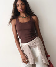Load image into Gallery viewer, Lexi Rib Sun-In Tank in Chocolate - Marine Layer