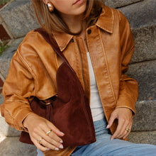 Load image into Gallery viewer, HOBO | Atlas Hobo Bag in Suede Leather - Chocolate