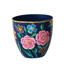 Load image into Gallery viewer, Hand-Painted Enameled Metal Planters