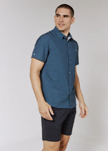 Load image into Gallery viewer, Montague Navy Short Sleeve Shirt - Indie Indie Bang! Bang!
