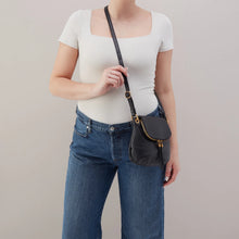 Load image into Gallery viewer, HOBO | Fern Zip-Flap Crossbody in Pebbled Leather - Black - Indie Indie Bang! Bang!