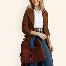 Load image into Gallery viewer, HOBO | Atlas Hobo Bag in Suede Leather - Chocolate
