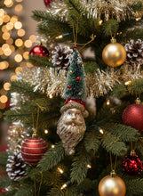 Load image into Gallery viewer, Santa Head with Tree Hat Ornament - Indie Indie Bang! Bang!