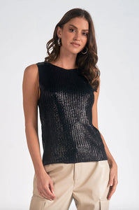 Black Sleeveless Sweater