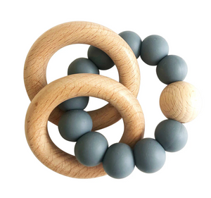 Beechwood Teether Ring - Storm Grey - Indie Indie Bang! Bang!