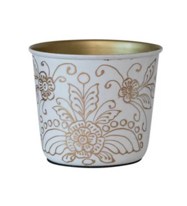 Gold & White Holiday Planter