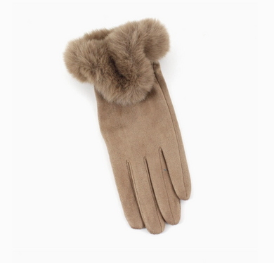 Faux Fur Trim Gloves - Indie Indie Bang! Bang!