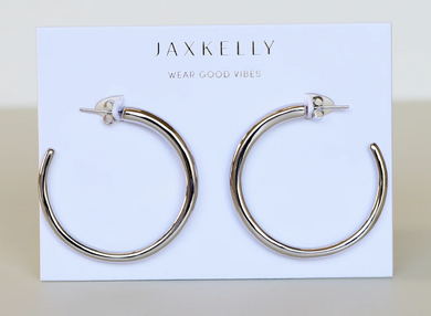 Everyday Silver Hoop Earrings - Large - Indie Indie Bang! Bang!