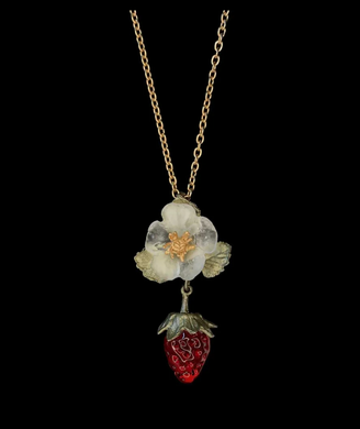 Michael Michaud Strawberry Flower Drop Pendant - Indie Indie Bang! Bang!
