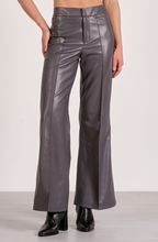 Load image into Gallery viewer, Leather Flair Legged  Charcoal Pants - Indie Indie Bang! Bang!