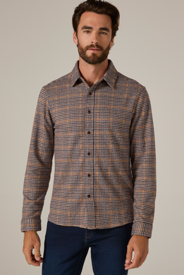 7 Diamonds | Generation 4-Way Stretch Long Sleeve Knit Shirt Tan - Indie Indie Bang! Bang!