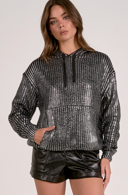 Anna  Black and Silver Hoodie - Indie Indie Bang! Bang!