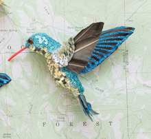 Load image into Gallery viewer, Hummingbird Ornament with Sequins &amp; Glitter, 3 Styles - Indie Indie Bang! Bang!