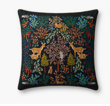 Load image into Gallery viewer, Woodland Forest Embroidered Pillow - Charcoal - Indie Indie Bang! Bang!