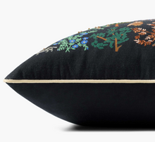 Load image into Gallery viewer, Woodland Forest Embroidered Pillow - Charcoal - Indie Indie Bang! Bang!