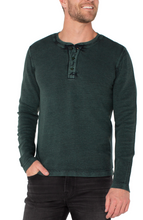 Load image into Gallery viewer, Long Sleeve Henley - Spruce - Indie Indie Bang! Bang!