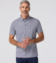 Load image into Gallery viewer, Navy Striped Versa Short Sleeve Polo - Indie Indie Bang! Bang!