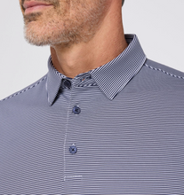 Load image into Gallery viewer, Navy Striped Versa Short Sleeve Polo - Indie Indie Bang! Bang!