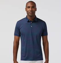 Load image into Gallery viewer, Midnight Navy Multi Stripe Versa Short Sleeve Polo - Indie Indie Bang! Bang!