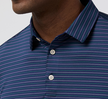 Load image into Gallery viewer, Midnight Navy Multi Stripe Versa Short Sleeve Polo - Indie Indie Bang! Bang!