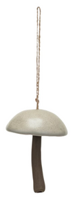 Stoneware Mushroom Bell Ornament