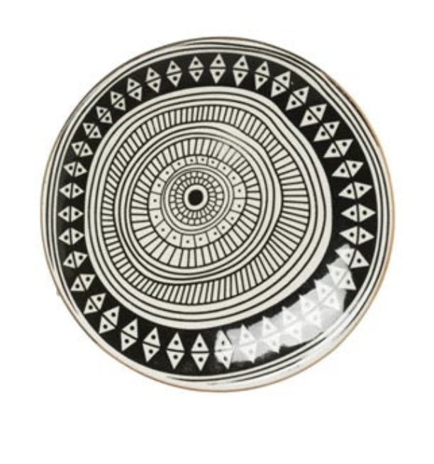 Stoneware Black & White Design Dish - Indie Indie Bang! Bang!