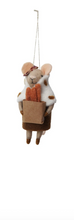 Load image into Gallery viewer, 4-3/4"H Handmade Wool Felt Mouse Gourmand Ornament - Indie Indie Bang! Bang!