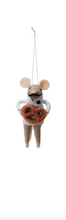 Load image into Gallery viewer, 4-3/4"H Handmade Wool Felt Mouse Gourmand Ornament - Indie Indie Bang! Bang!