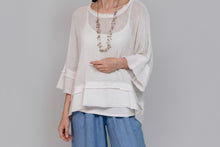 Load image into Gallery viewer, Lined Summer Mesh Layered Top - White or Pink - Indie Indie Bang! Bang!