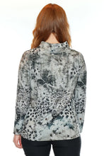 Load image into Gallery viewer, Printed Mock Neck Long Sleeve Top