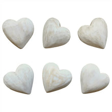 Load image into Gallery viewer, Whitewashed Carved Wooden Heart