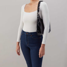 Load image into Gallery viewer, HOBO | Madison Shoulder Bag in Polished Leather - Black