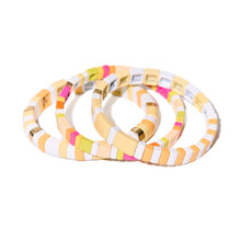 Load image into Gallery viewer, Vanilla Caramel Tile Bracelet Collection - Indie Indie Bang! Bang!