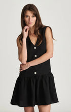 Load image into Gallery viewer, Linen Drop Waist Mini Dress in Black