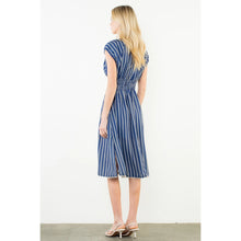 Load image into Gallery viewer, Striped Smocked Waist Short Sleeve Dress - Indie Indie Bang! Bang!