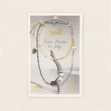 Load image into Gallery viewer, Mixed Media Wrap Bracelet Necklace - Transformation/Turquoise/Gold