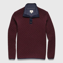 Load image into Gallery viewer, Ken Quilted Mock Neck Sweater- Cabernet Heather
