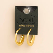 Load image into Gallery viewer, Refined Icon Earring - Moon Hoop/Gold
