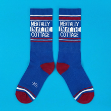 Load image into Gallery viewer, Mentally I'm At The Cottage Gym Crew Socks - Indie Indie Bang! Bang!