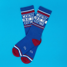 Load image into Gallery viewer, Mentally I'm At The Cottage Gym Crew Socks - Indie Indie Bang! Bang!