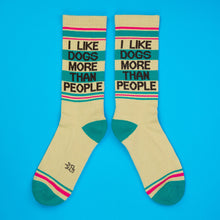 Load image into Gallery viewer, I Like Dogs More Than People Gym Crew Socks - Indie Indie Bang! Bang!