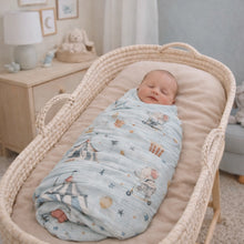 Load image into Gallery viewer, Circus Bamboo Muslin Swaddle