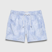 Load image into Gallery viewer, Jimmy 5" Stripe Floral Volley - Blue: Blue / Medium - Indie Indie Bang! Bang!