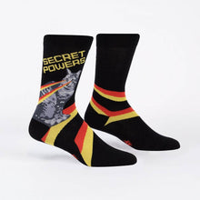 Load image into Gallery viewer, Secret Powers Men's Crew Socks - Indie Indie Bang! Bang!