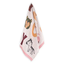 Load image into Gallery viewer, Alphabet Blush - Organic Jacquard Sweater Knit Baby Blanket - Indie Indie Bang! Bang!