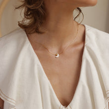 Load image into Gallery viewer, Mother of Pearl Moon + Star Necklace