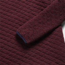 Load image into Gallery viewer, Ken Quilted Mock Neck Sweater- Cabernet Heather