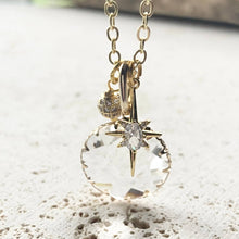 Load image into Gallery viewer, Crystal with Star and CZ Ball Charm Necklace