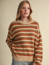 Load image into Gallery viewer, Tan Multi-Stripe Sweater